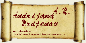 Andrijana Mrđenov vizit kartica